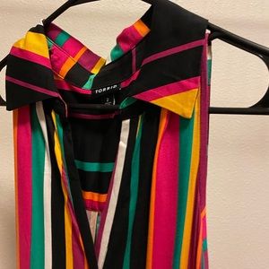 Black & Colorful Striped Maxi